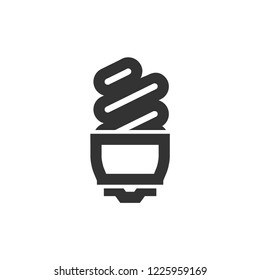 Light bulb icon in thick outline style. Black and white monochrome vector illustration.