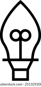 light bulb icon. Thin linear style design isolated on white background