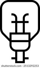 light bulb icon. Thin linear style design isolated on white background