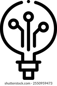 light bulb icon. Thin Linear Style Design Isolated On White Background