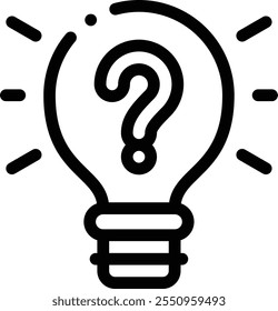 light bulb icon. Thin Linear Style Design Isolated On White Background