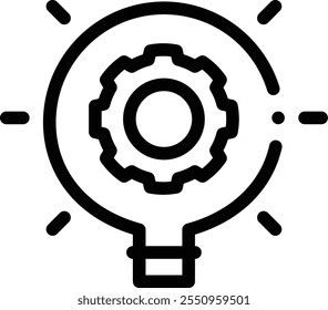 light bulb icon. Thin Linear Style Design Isolated On White Background