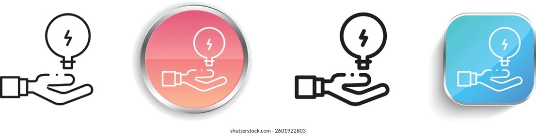 light bulb icon. Thin Linear, Regular and Button Style Design Isolated On White Background