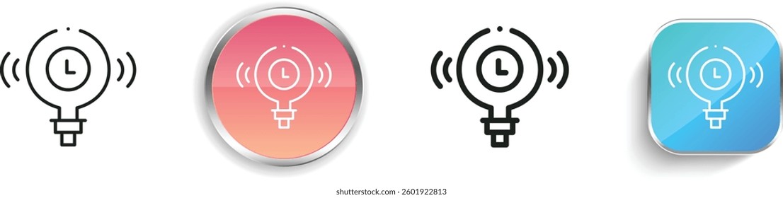 light bulb icon. Thin Linear, Regular and Button Style Design Isolated On White Background