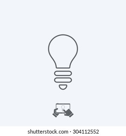 Light bulb icon - Thin series