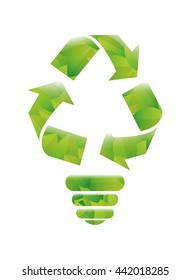 light bulb icon. Think green concept. Vector graphic