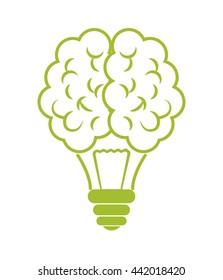 light bulb icon. Think green concept. Vector graphic