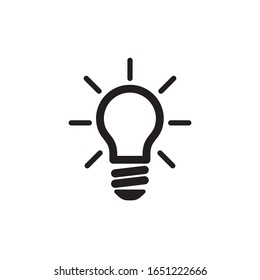 Light Bulb Icon In Trendy  Design Vector Eps 10