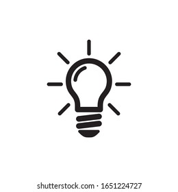Icono De Bombilla En El Vector De Diseño A La Vela Eps 10