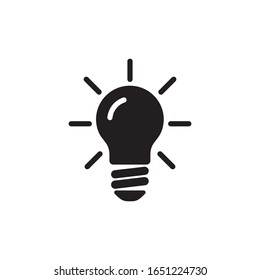Icono De Bombilla En El Vector De Diseño A La Vela Eps 10