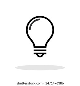 Light Bulb icon in trendy flat style. Idea / Brainstorm / Innovation symbol for your web site design, logo, app, UI Vector EPS 10.