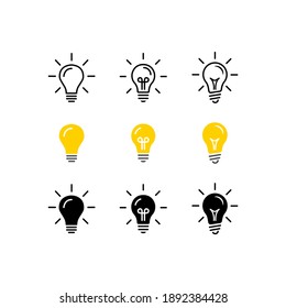 Light bulb icon in trendy flat design