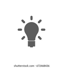 Light bulb icon in trendy flat style isolated on white background. Symbol for your web site design, logo, app, UI. Vector illustration, EPS