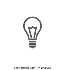 Light bulb icon in trendy flat style isolated on white background. Symbol for your web site design, logo, app, UI. Vector illustration, EPS