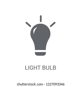 Light bulb icon. Trendy Light bulb logo concept on white background from Productivity collection. Suitable for use on web apps, mobile apps and print media.