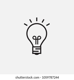 light bulb icon vector