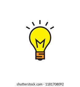 light bulb icon vector