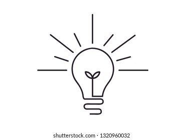 Light bulb icon vector - Vector 