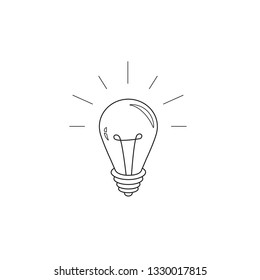 Light bulb icon. Vector.