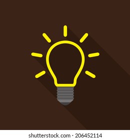 Light bulb icon - Vector