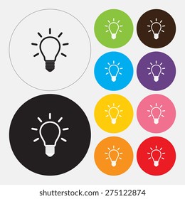 Light bulb icon - Vector