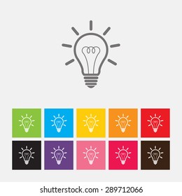 Light bulb icon - Vector