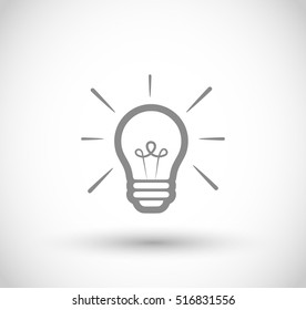 Light bulb icon vector