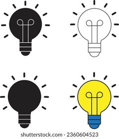 Light bulb icon vector art