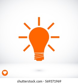 light bulb icon, vector best flat icon EPS 10