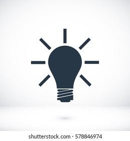 light bulb icon, vector best flat icon EPS 10