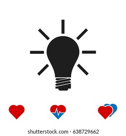 light bulb icon, vector best flat icon EPS 10