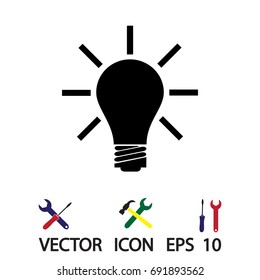 light bulb icon, vector best flat icon EPS 10