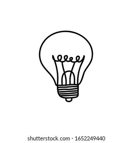  Light bulb icon vector, concept of ideas, creative and analytical  thinking 