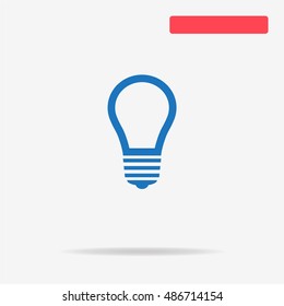 Light bulb icon. Vector concept illustration for design.