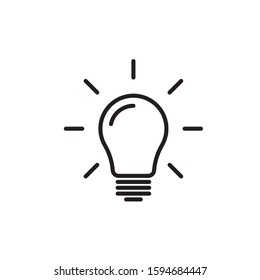 Light bulb icon vector. light bulb, creativity, ideas, solution symbol vector graphic