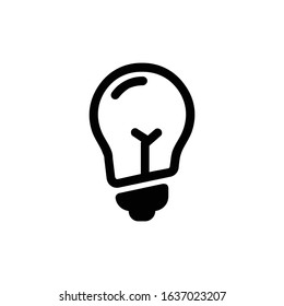 Light bulb icon vector. light bulb, creativity, ideas, solution symbol vector graphic