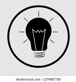 Light bulb icon vector. Light bulb vector design. sign design. 