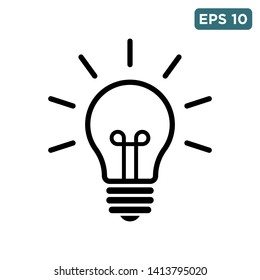 light bulb icon vector design template