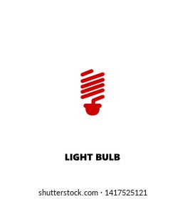 light bulb icon. light bulb vector design. sign design. red color