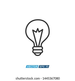 Light Bulb Icon Vector Design Illustration 