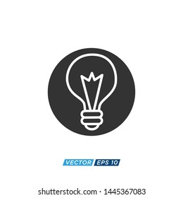 Light Bulb Icon Vector Design Illustration 