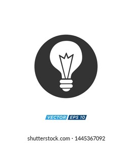 Light Bulb Icon Vector Design Illustration 