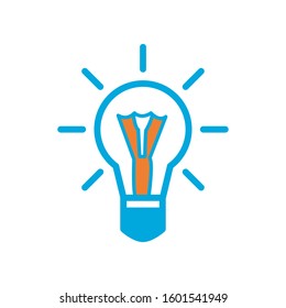 Light bulb icon vector design template