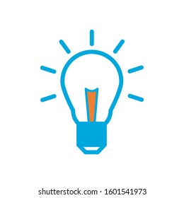 Light bulb icon vector design template