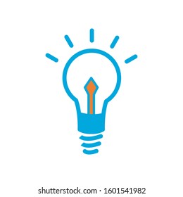 Light bulb icon vector design template