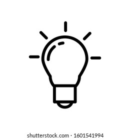 Light bulb icon vector design template