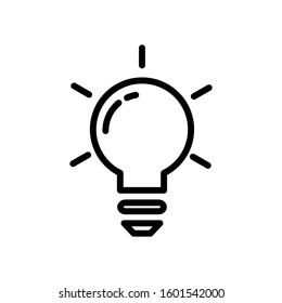 Light bulb icon vector design template