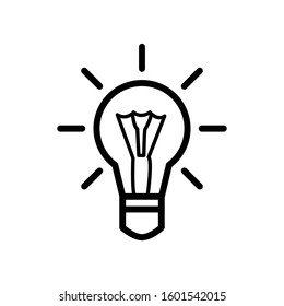Light bulb icon vector design template