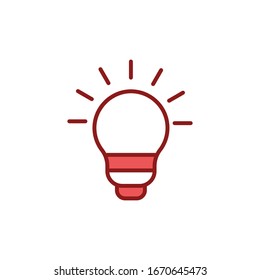 Light bulb icon vector design template