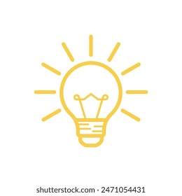 Icono de bombilla de luz Diseño de Vector Estilo de línea